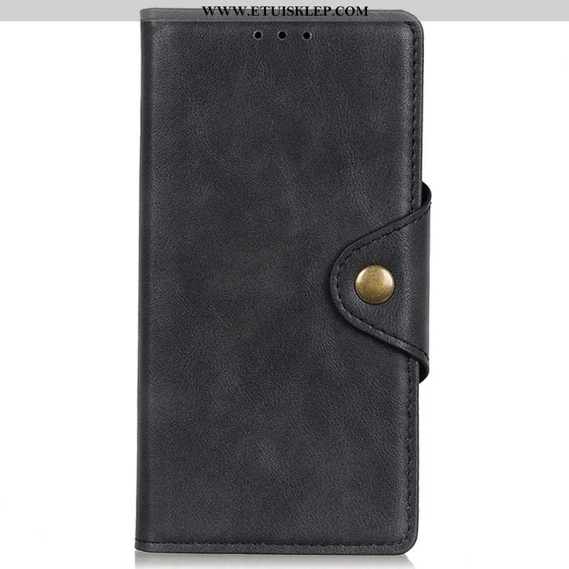 Etui Folio do iPhone 14 Magnetyczne Zapięcie Na Guziki